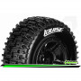SC-PIONEER - 1-10 Short Course Tire Set - Mounted - Soft - Black Wheels - Hex 17mm