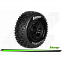 SC-PIONEER - 1-10 Short Course Tire Set - Mounted - Soft - Black Wheels - Hex 17mm