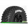 SC-HUMMER - 1-10 Short Course Tire Set - Mounted - Soft - Black Wheels - Hex 17mm