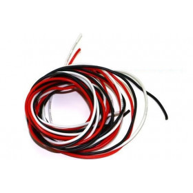 Fio 22 AWG - Preto Vermelho Branco (2m) Fio 22 AWG - Preto Vermelho Branco (2m)