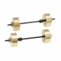 AXIAL SCX24 6MM BRASS WHEEL WEIGHT WITH HEX ADAPTOR AND DRIVE SHAFTS (4PCS)