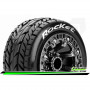 ST-ROCKET - 1-16 Truck Tire Set - Mounted - Sport - Black Chrome 2.2 Wheels - Hex 12mm