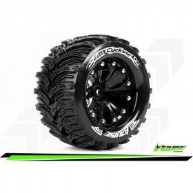 MT-CYCLONE - 1-10 Monster Truck Tire Set - Mounted - Soft - Black 2.8 Wheels - 1/2-Offset - Hex 12mm MT-CYCLONE - 1-10 Monster Truck Tire Set - Mounted - Soft - Black 2.8 Wheels - 1/2-Offset - Hex 12mm
