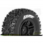 SC-UPHILL - 1-10 Short Course Tire Set - Mounted - Soft - Black Wheels