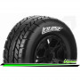 SC-ROCKET - 1-10 Short Course Tire Set - Mounted - Soft - Black Wheels - Hex 12mm