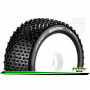 T-PIRATE - 1-8 Truggy Tire Set - Mounted - Soft - White Wheels - 1/2"-Offset - Hex 17mm