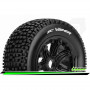 SC-VIPER - 1-5 Short Course Truck Tire Set - Mounted - Sport - Black Bead-Lock Wheels - Hex 24mm - Rear