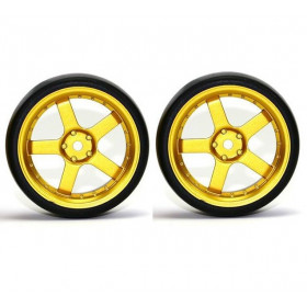 Pneus Drift 1/10 - Jante Dourada (2pcs.) Pneus Drift 1/10 - Jante Dourada (2pcs.)