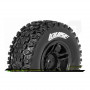 SC-UPHILL - 1-10 Short Course Tire Set - Mounted - Soft - Black Wheels - Hex 12mm