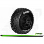 SC-PIONEER - 1-10 Short Course Tire Set - Mounted - Soft - Black Wheels - Hex 12mm