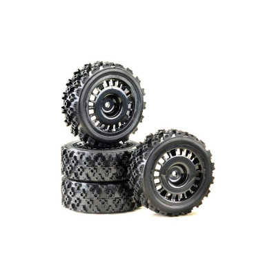 1:10 Wheel Set "Rally Block Design" black (4)