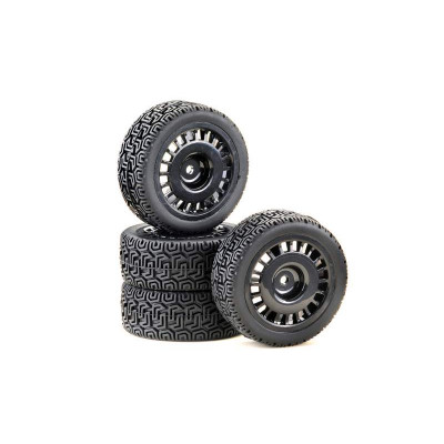 1:10 Wheel Set "Rally Winded Design" black (4)