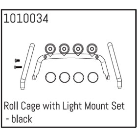 Roll Cage with Light Mount Set - black Roll Cage with Light Mount Set - black