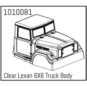 Clear Lexan 6X6 Truck Body Clear Lexan 6X6 Truck Body