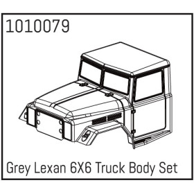 Grey Lexan 6X6 Truck Body Set Grey Lexan 6X6 Truck Body Set