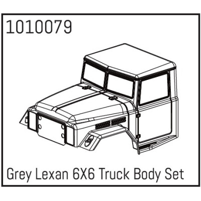 Grey Lexan 6X6 Truck Body Set