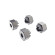Wheel hubs, 7mm hex (steel) (4)/ axle pins (4)