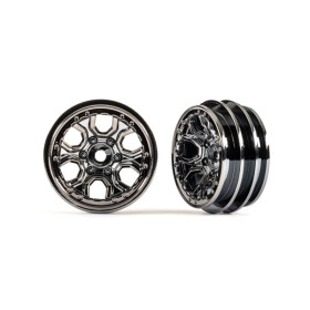 Wheels, 1.0" (black chrome) (2) Wheels, 1.0" (black chrome) (2)