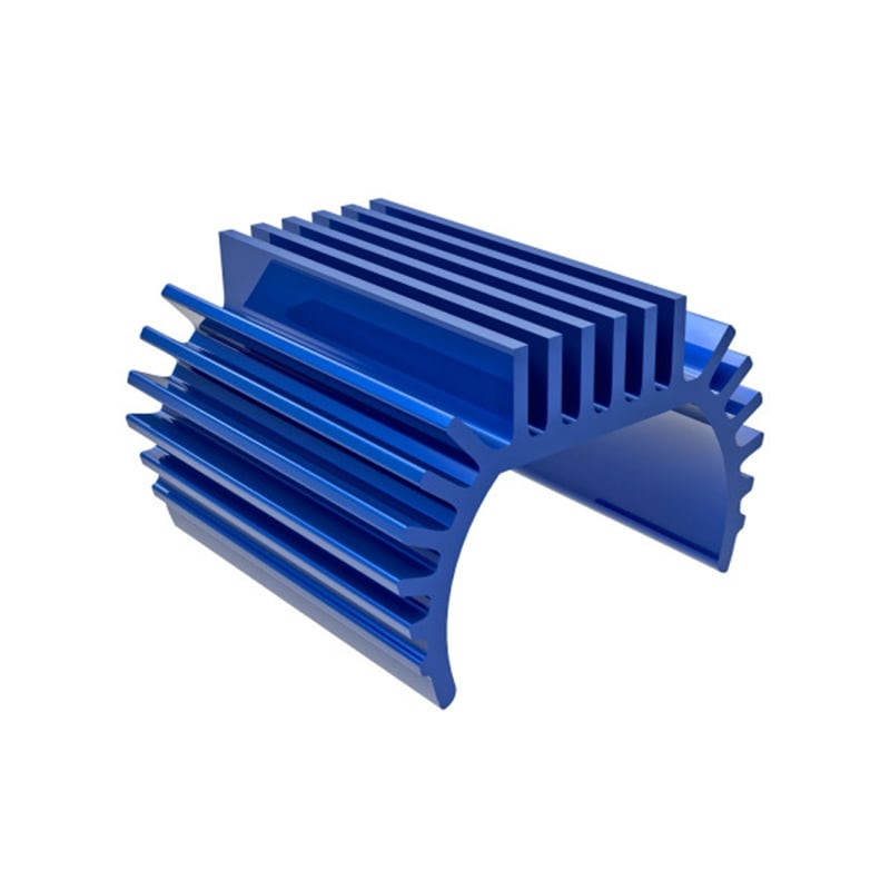 Heat sink, Titan® 87T motor (6061-T6 aluminum, blue-anodized)