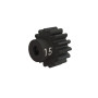 Gear, 15-T pinion (32-p), heavy duty (machined, hardened steel) (fits 3mm shaft)