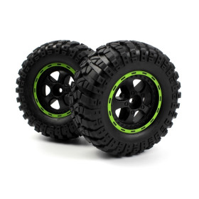 Smyter Desert Wheels/Tires Assembled (Black/Green) Smyter Desert Wheels/Tires Assembled (Black/Green)