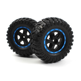 Smyter Desert Wheels/Tires Assembled (Black/Blue) Smyter Desert Wheels/Tires Assembled (Black/Blue)