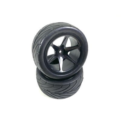Buggy Wheel Set 6-Spoke/Street 1:10 Front Black