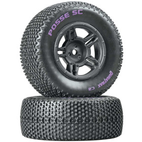 Pneus 1/10 "Posse" SC C2 Mounted Tires - Rear Slash (2) Pneus 1/10 "Posse" SC C2 Mounted Tires - Rear Slash (2)