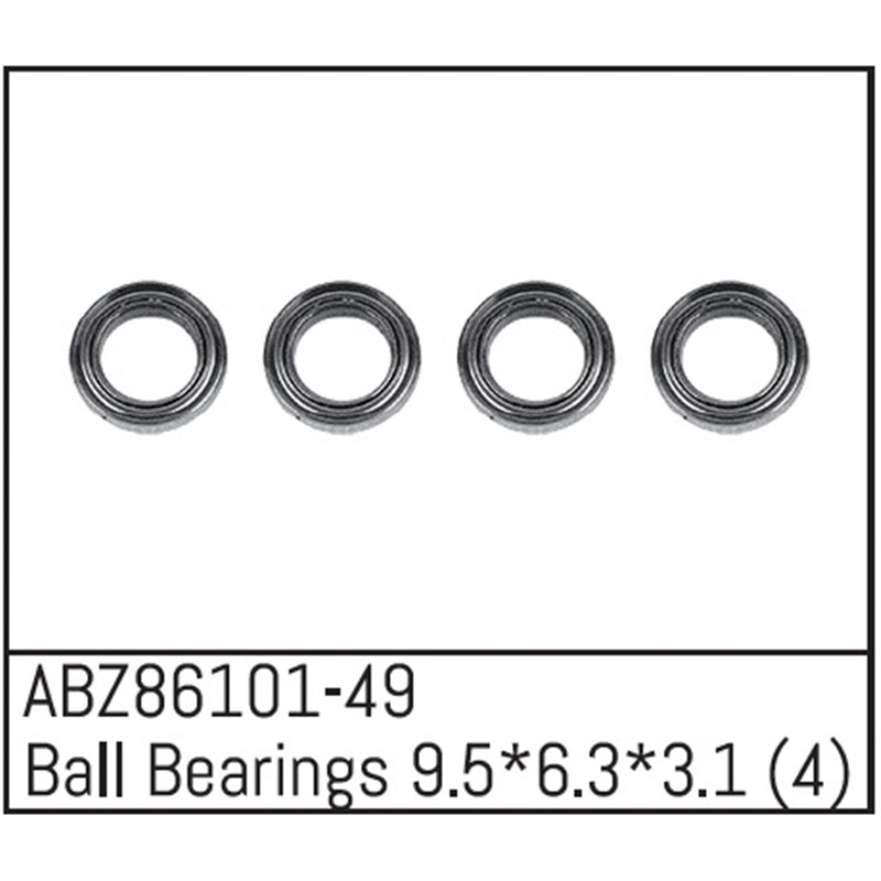 Ball Bearings 9.5x6.3x3.1 - Mini AMT (4) Ball Bearings 9.5x6.3x3.1 - Mini AMT (4)