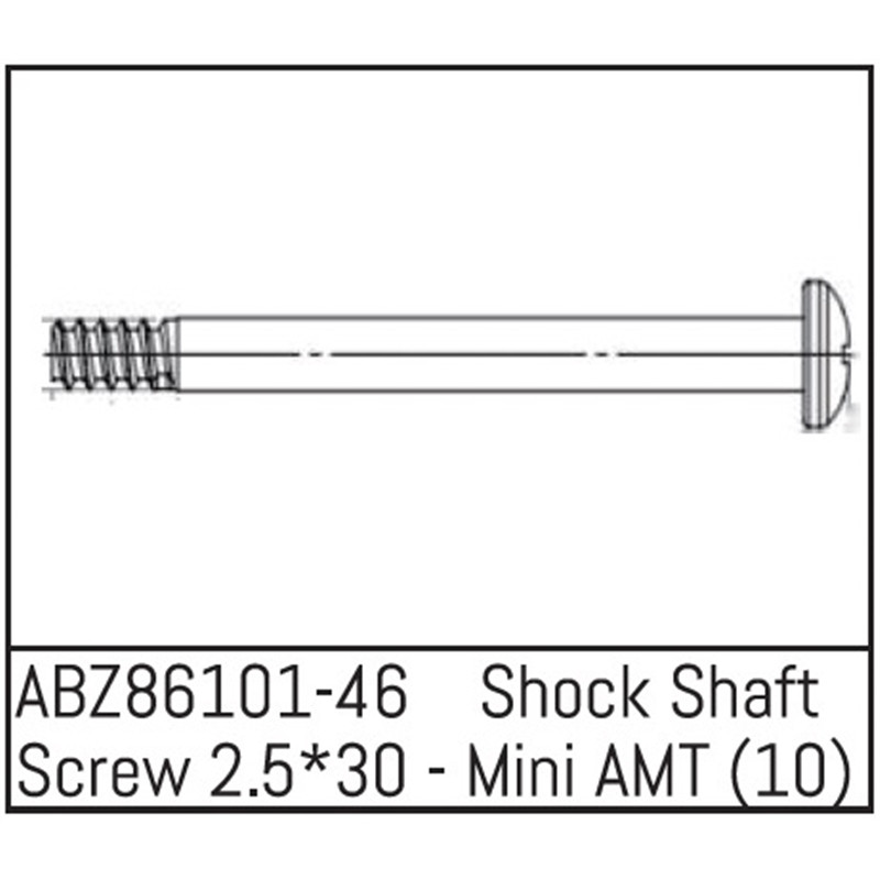 Shock Shaft Screw 2.5x30 - Mini AMT (10) Shock Shaft Screw 2.5x30 - Mini AMT (10)