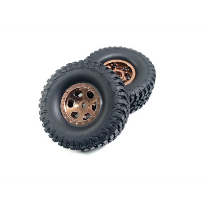 Absima 1.1" Aluminum Beadlock Wheels 1:18 Crawler - Bronze (2)