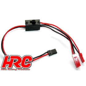 Switch On/Off - BEC/JR Plug With Charging Cable 22AWG Switch On/Off - BEC/JR Plug With Charging Cable 22AWG