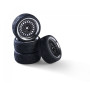 Conjunto Pneus Asfalto 1/10 - Jante Preta (4)