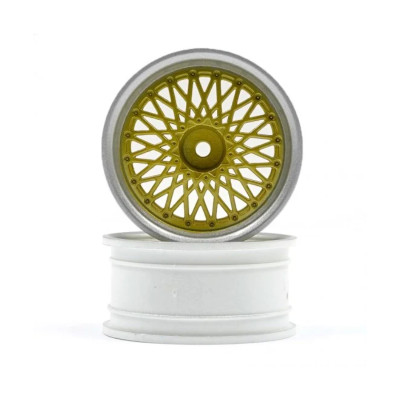 BBS RS Wheels Silver/Gold 26mm (6mm Offset)