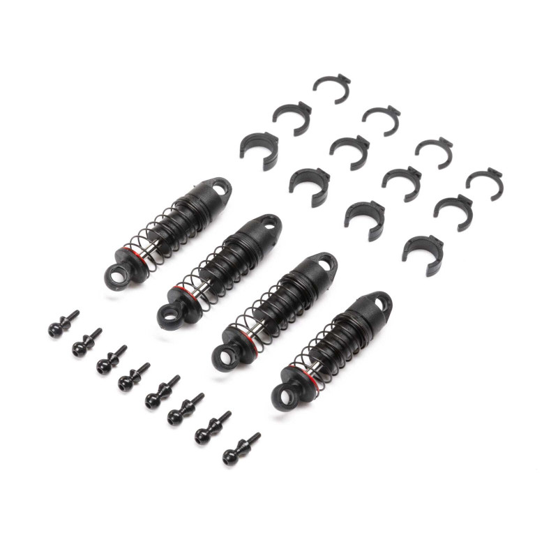 Oil Shock Set 6mm, (.213 lbs/in Red): SCX24 (4) Oil Shock Set 6mm, (.213 lbs/in Red): SCX24 (4)