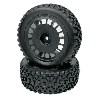 1:10 Buggy Wheel Set "Mini Block" front black (2)