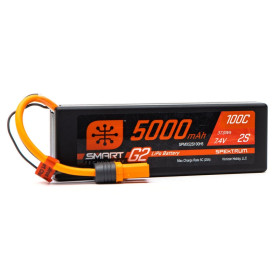 SPEKTRUM Smart G2 LiPo 7.4V 5000mAh 2S 100C Hardcase IC5 SPEKTRUM Smart G2 LiPo 7.4V 5000mAh 2S 100C Hardcase IC5