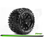 MT-PIONEER - 1-10 Monster Truck Tire Set - Mounted - Sport - Black 2.8 Wheels - Hex 14mm