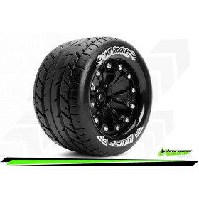 MT-ROCKET - 1-10 Monster Truck Tire Set - Mounted - Sport - Black 2.8 Wheels - Hex 14mm MT-ROCKET - 1-10 Monster Truck Tire Set - Mounted - Sport - Black 2.8 Wheels - Hex 14mm