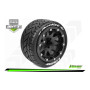 ST-ROCKET - 1-10 Monster Truck Tire Set - Mounted - Sport - Black 2.8 Bead-Lock Wheels - 1/2-Offset - Hex 12mm