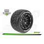 MFT - MT-ROCKET - 1-10 Monster Truck Tire Set - Mounted - Sport - Black 2.8 Bead-Lock Wheels - 0-Offset - Hex 12mm