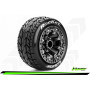 ST-ROCKET - 1-16 Truck Tire Set - Mounted - Sport - Black Chrome 2.2 Wheels - Hex 12mm