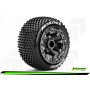 ST-HORNET 1:16 Truck Tire Set Mounted Sport Black Chrome 2.2 Wheels Hex 12mm