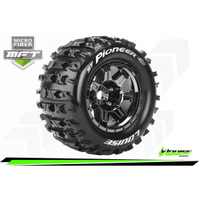 MFT ST-PIONEER 1:8 Stadium Truck Tire Set Mounted Sport Black Chrome 3.8 Bead Style Wheels 1/2-Offset Hex 17mm MFT ST-PIONEER 1:8 Stadium Truck Tire Set Mounted Sport Black Chrome 3.8 Bead Style Wheels 1/2-Offset Hex 17mm