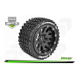 MFT ST-HUMMER 1:10 Monster Truck Tire Set Mounted Sport Black 2.8 Bead-Lock Wheels 0-Offset Hex 12mm