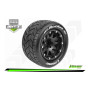 MFT - MT-ROCKET - 1-10 Monster Truck Tire Set - Mounted - Sport - Black 2.8 Bead-Lock Wheels - 1/2-Offset - Hex 12mm