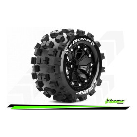 MT-MCROSS - 1-10 Monster Truck Tire Set - Mounted - Sport - Black 2.8 Wheels - 0-Offset - Hex 12mm MT-MCROSS - 1-10 Monster Truck Tire Set - Mounted - Sport - Black 2.8 Wheels - 0-Offset - Hex 12mm
