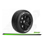 B-ROCKET - 1-5 Buggy Tire Set - Mounted - Sport - Black Bead-Lock Wheels - Hex 24mm - Front