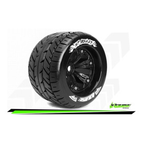 MT-ROCKET - 1-8 Monster Truck Tire Set - Mounted - Sport - Felgen 3.8 Schwarz - 0-Offset - Hex 17mm MT-ROCKET - 1-8 Monster Truck Tire Set - Mounted - Sport - Felgen 3.8 Schwarz - 0-Offset - Hex 17mm