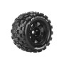 MFT ST-MCROSS 1:8 STADIUM TRUCK TIRE SET MOUNTED SPORT BLACK